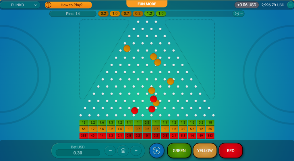 plinko playing